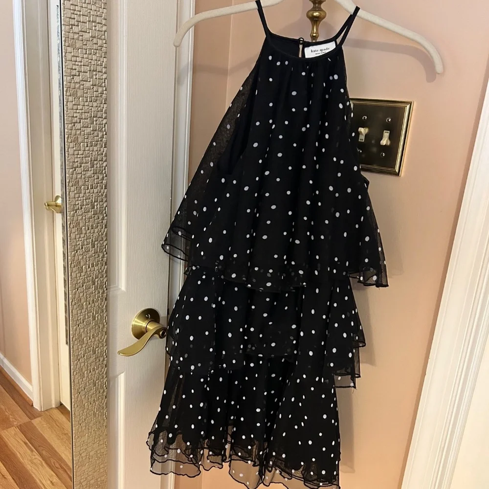NWT Kate Spade New York for Target Women's Mini Polka Dot Tiered Mini Dress - Picture 8 of 11